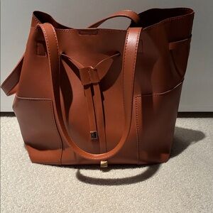 Sole Society Tan Leather Tote Bag